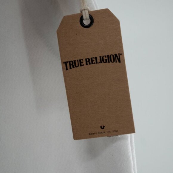 True Religion Women's White Mesh Combo Panel Joggers | S | NWT - Picture 4 of 8